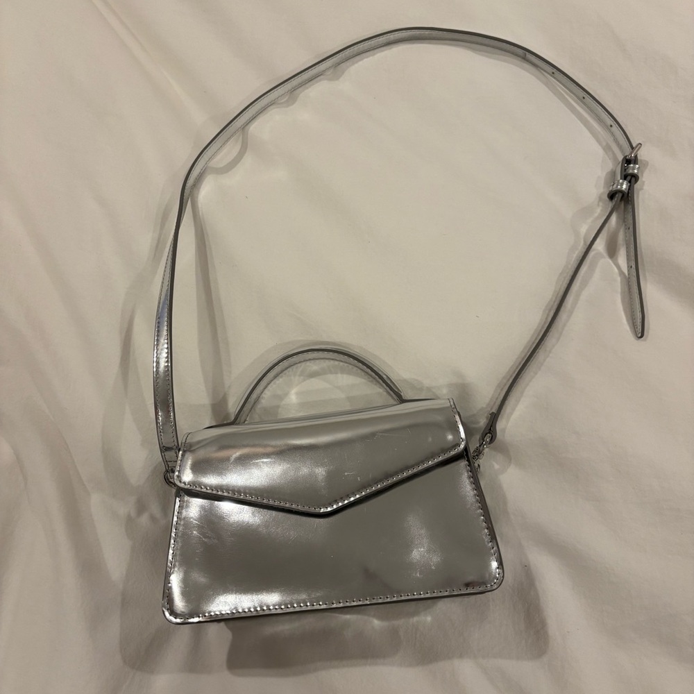 Silver crossbody bag